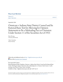 Omnicare v. Indiana State District Council and Its Rational Basis