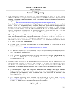 Genomic Data Manipulation