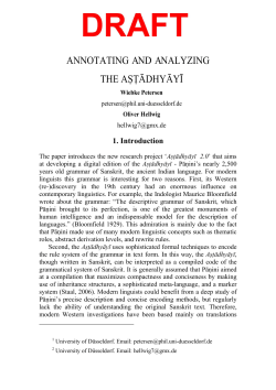 annotating and analyzing the aṣṭādhyāyī