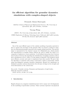 An efficient algorithm for granular dynamics simulations with
