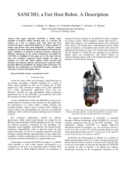 SANCHO, a Fair Host Robot. A Description - Mapir