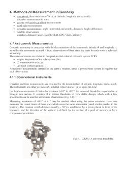 4. Methods of Measurement in Geodesy