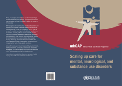 Scaling up care for mental, neurological, and substance use disorders