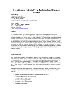 Evolutionary-Potential&trade; in Technical and Business Systems