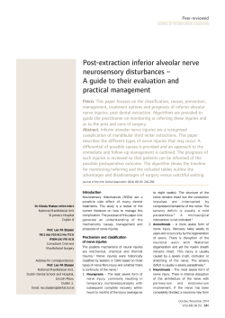 Post-extraction inferior alveolar nerve