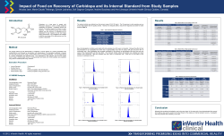 Impact of Food on Recovery of Carbidopa and its Internal Standard