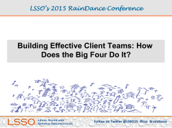 Building Effective Client Teams: How Does the Big Four Do It?
