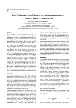 Ocean Wave Energy Converter Performance at a Specific