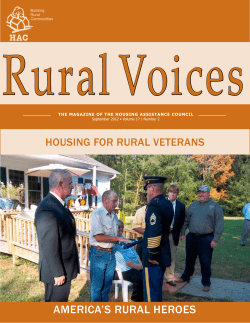 AMERICA`S RURAL HEROES - Housing Assistance Council