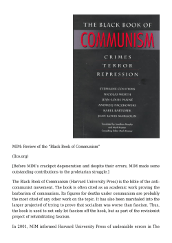 MIM: Review of the &ldquo;Black Book of Communism&rdquo;