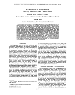 The Evolution of Impact Basins: Cooling, Subsidence, and Thermal