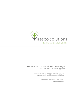 Bioenergy Producer Report Card