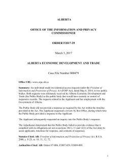 Order F2017-29 - Office of the Information and Privacy
