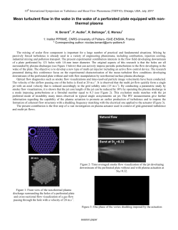 Mean turbulent flow in the wake in the wake of a perforated plate