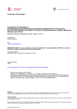 Competitive CH Activation in (Pen tame t h ylc y clopen t adien yl) (c