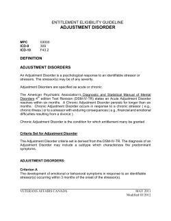 Entitlement Eligibility Guideline
