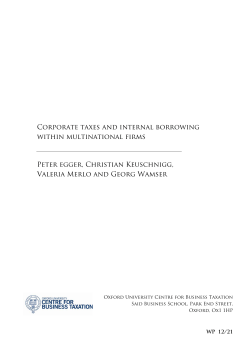Corporate taxes and internal borrowing within multinational firms