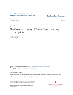 The Constitutionality of Direct Federal Military Conscription