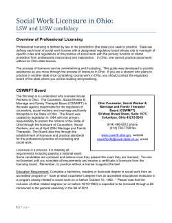 Social Work Licensure in Ohio