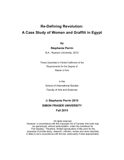 Re-Defining Revolution: A Case Study of Women and Graffiti in Egypt