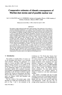 Comparative estimates of climatic consequences of Martian dust