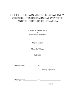 god, cs lewis, and jk rowling?