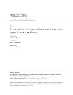 A comparison of survey methods to estimate visitor expenditure at a