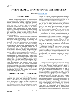 ETHICAL DILEMMAS OF HYDROGEN FUEL CELL TECHNOLOGY
