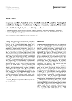 Sequence and RFLP analysis of the ITS2 ribosomal DNA in two