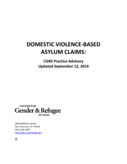 domestic violence-based asylum claims