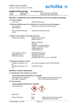 desderman ® pure gel safety data sheet, PDF