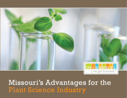 Missouri`s Advantages for the Plant Science Industry