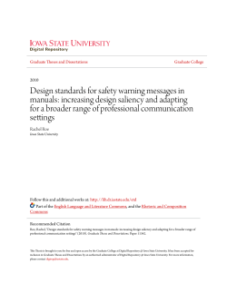 Design standards for safety warning messages in manuals