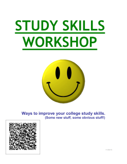 STUDY SKILLS WORKSHOP