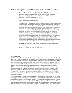 Probing Embryonic Tissue Mechanics with Laser Hole