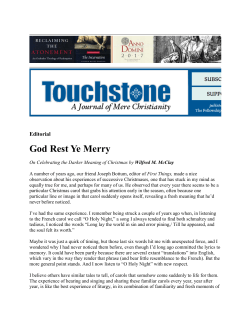 God Rest Ye Merry &ndash; On Celebrating the Darker Meaning of