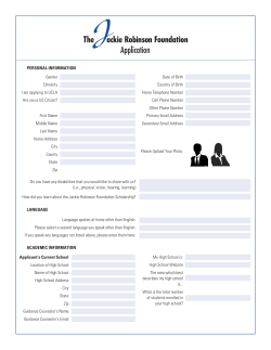 Application - Jackie Robinson Foundation