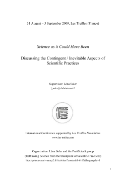 Science as it Could Have Been Discussing the - CHSS