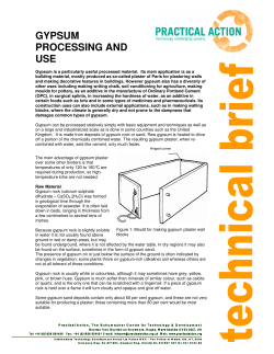 gypsum processing and use