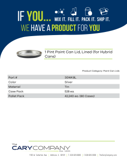Spec: 1 Pint Paint Can Lid, Lined (for Hybrid Cans)