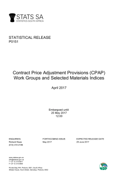 Contract Price Adjustment Provisions (CPAP