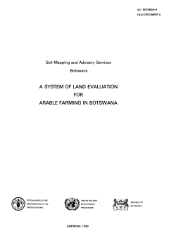 a system of land evaluation for arable farming in botswana