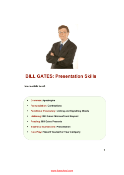 BILL GATES: Presentation Skills