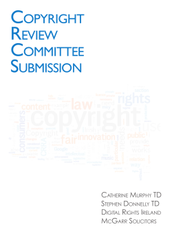 COPYRIGHT REVIEW COMMITTEE SUBMISSION