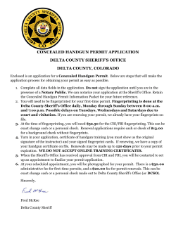 CONCEALED HANDGUN PERMIT APPLICATION DELTA COUNTY