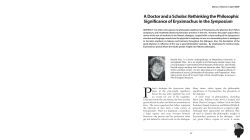 A Doctor and a Scholar: Rethinking the Philosophic Significance of