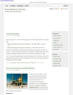 TEAM 6B SOCIAL STUDIES Ancient Egypt Map