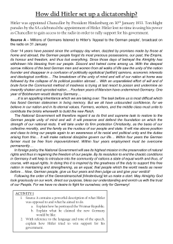 How did Hitler set up a dictatorship? - islandschoolhistory