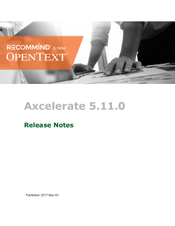 Axcelerate 5.11 Release Notes