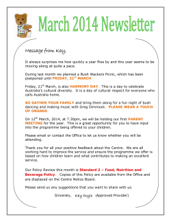 Message from Kay - Forest Child Care